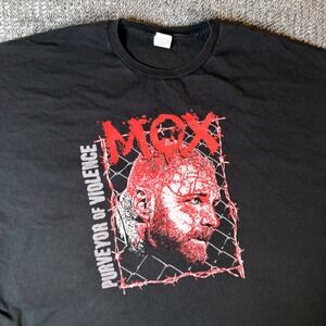 Jon Moxley AEW Purveyor of Violence Wrestling T-Shirt Black Men 5XL Hanes Mox